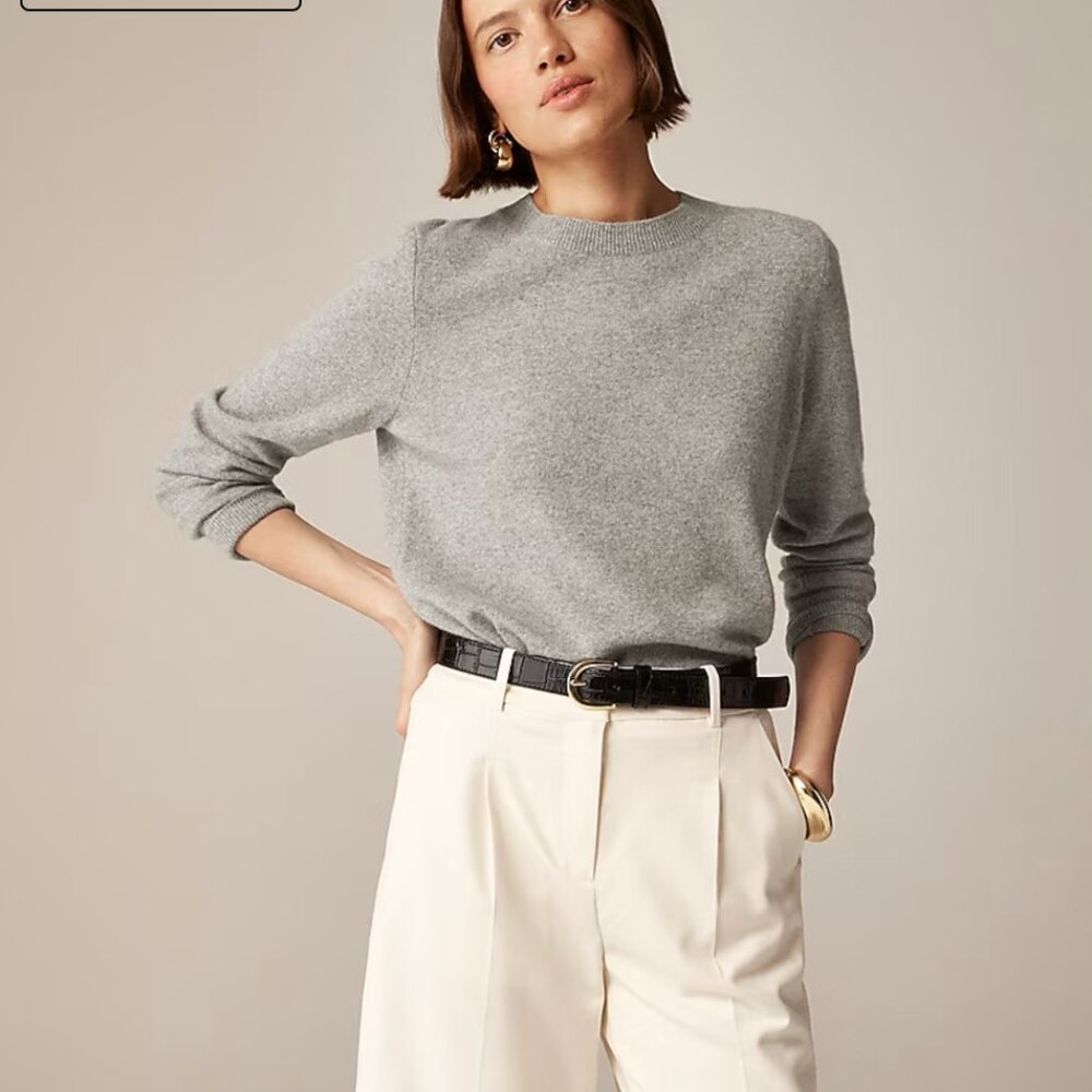 JCrew Cashmere classic-fit crewneck sweater, M, EUC